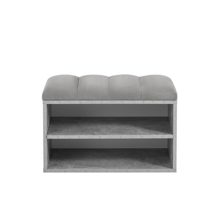 с мягким сиденьем Хольст серая велюр серый