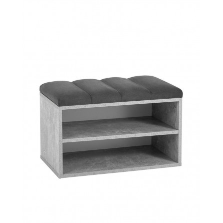 Хольст серая велюр тёмно-серый