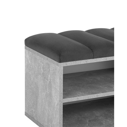 Хольст серая велюр тёмно-серый