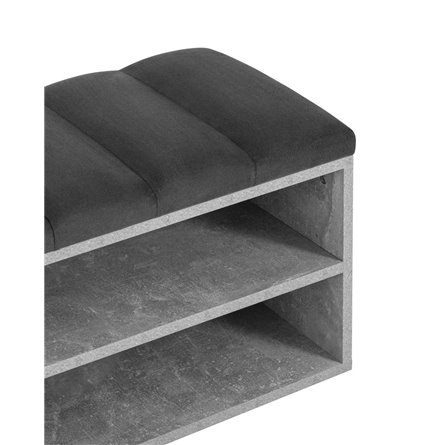 Хольст серая велюр тёмно-серый