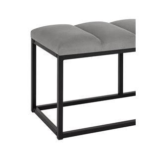 Хостен 2 велюр серый