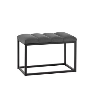 Хостен велюр тёмно-серый