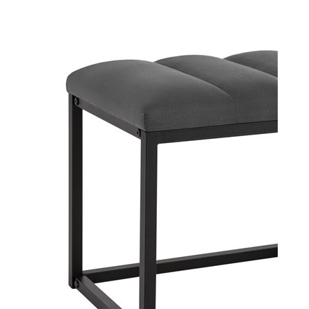 Хостен велюр тёмно-серый