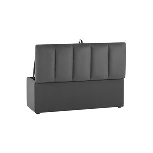 с крышкой Нильсон 2 велюр тёмно-серый