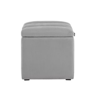 с крышкой Нильсон велюр серый