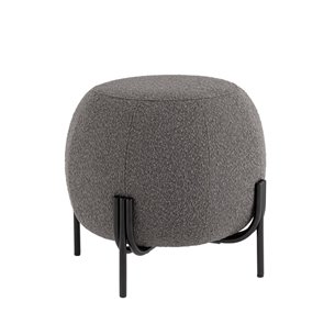 Флик обивка ткань букле тёмно-серый