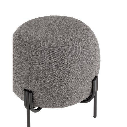 Флик обивка ткань букле тёмно-серый