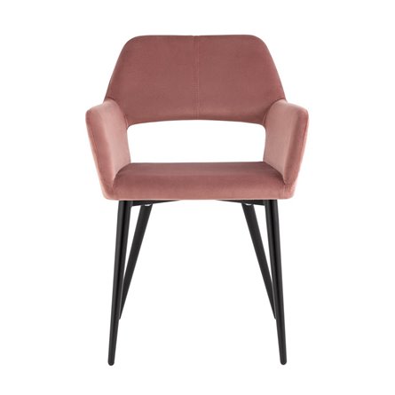 Денди с подлокотниками велюр пыльно-розовый