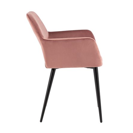 Денди с подлокотниками велюр пыльно-розовый