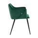 с подлокотниками Джоэл велюр зелёный ножки черные металл с подлокотниками Джоэл велюр зелёный ножки черные металл