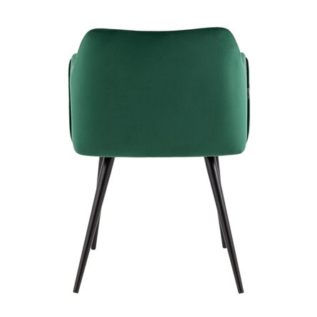 с подлокотниками Джоэл велюр зелёный ножки черные металл