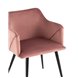с подлокотниками Джоэл велюр пыльно-розовый ножки черные металл с подлокотниками Джоэл велюр пыльно-розовый ножки черные металл