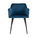 с подлокотниками Джоэл велюр синий ножки черные металл с подлокотниками Джоэл велюр синий ножки черные металл