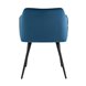 с подлокотниками Джоэл велюр синий ножки черные металл с подлокотниками Джоэл велюр синий ножки черные металл