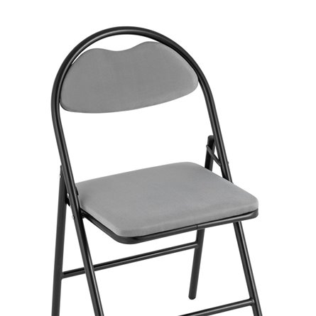 складной Hagen велюр серый каркас черный металлический