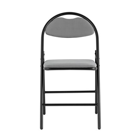 складной Hagen велюр серый каркас черный металлический