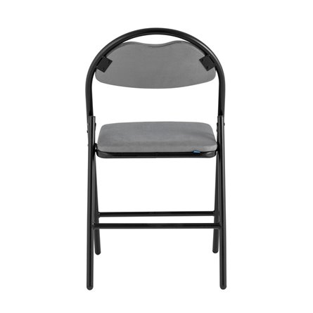 складной Hagen велюр серый каркас черный металлический