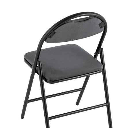 складной Hagen велюр тёмно-серый каркас черный металлический