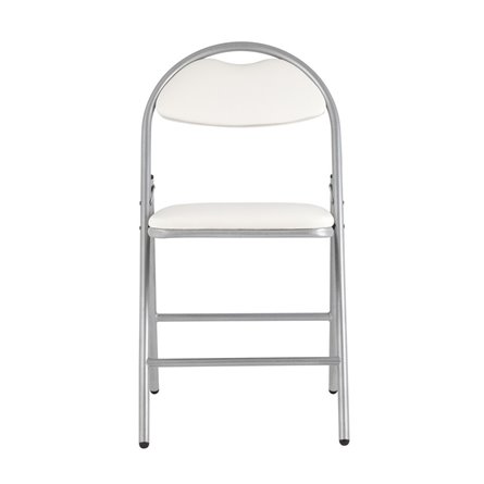 складной Hagen экокожа белый каркас металлик металлический