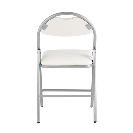 складной Hagen экокожа белый каркас металлик металлический