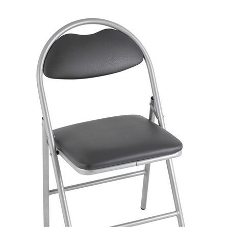 складной Hagen экокожа серый каркас металлик