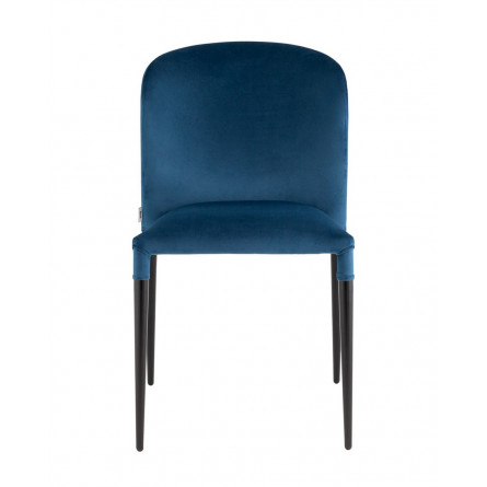 для кухни Лори велюр синий ножки черные металл