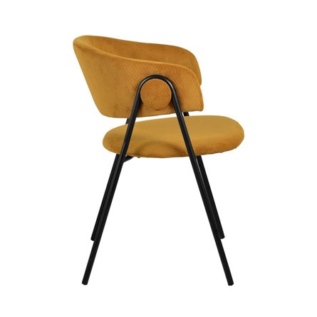 Колин горчичный ножки черные металл