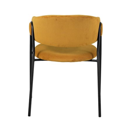 Колин горчичный ножки черные металл