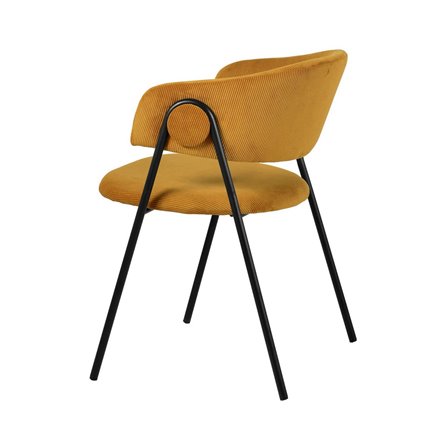 Колин горчичный ножки черные металл