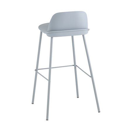 Mist пластиковое сиденье, серо-голубой, ножки металл