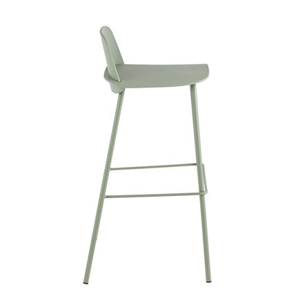 Mist пластиковое сиденье, серо-зеленый, ножки металл