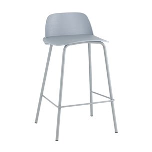 Mist пластиковое сиденье, серо-голубой, ножки металл