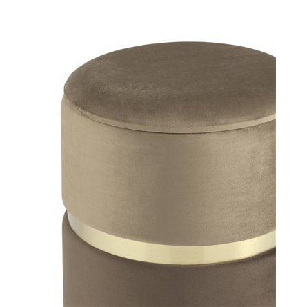 Кэрри с ящиком шенилл коричневый с декоративным золотым ободком