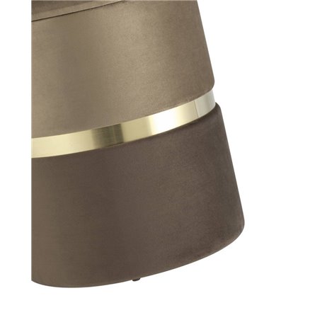 Кэрри с ящиком шенилл коричневый с декоративным золотым ободком