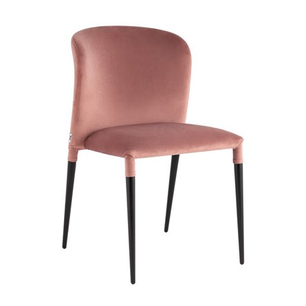 для кухни Лори велюр пыльно-розовый ножки черные металл