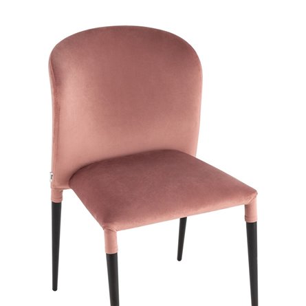 для кухни Лори велюр пыльно-розовый ножки черные металл