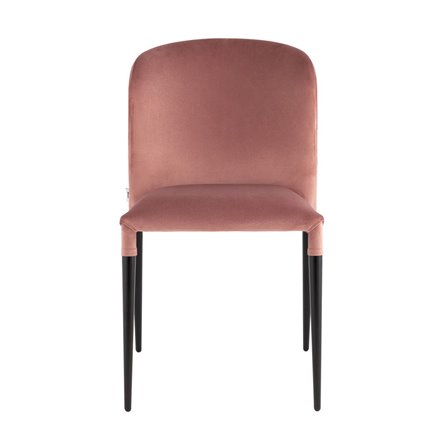 для кухни Лори велюр пыльно-розовый ножки черные металл