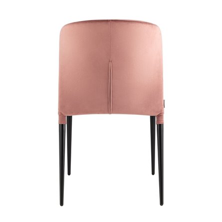для кухни Лори велюр пыльно-розовый ножки черные металл