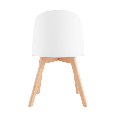 пластиковый Fog с подушкой белый деревянные ножки