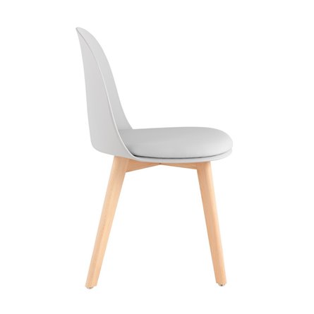 пластиковый Fog с подушкой светло-серый деревянные ножки