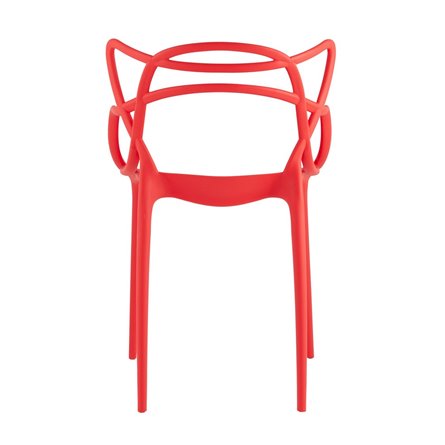 пластиковый Masters (Мастерс) красный с декорированной спинкой ножки пластик