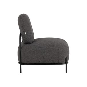 Стоун обивка ткань букле тёмно-серый