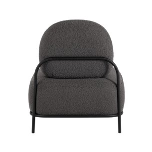 Стоун обивка ткань букле тёмно-серый