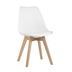 FRANKFURT, сиденье из сочетания пластика и экокожи, ножки деревянные