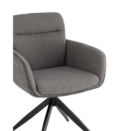 обеденный Waldo серый с серой экокожей вращающийся