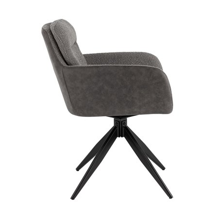 обеденный Waldo серый с серой экокожей вращающийся