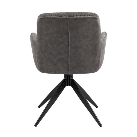 обеденный Waldo серый с серой экокожей вращающийся