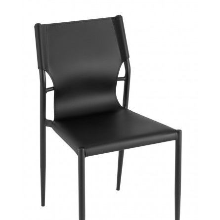 обеденный West черный экокожа ножки металл