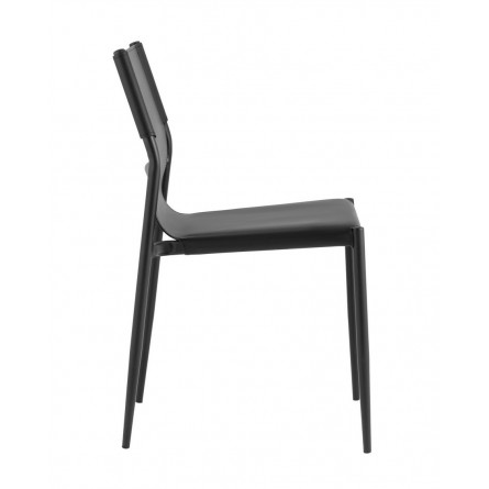 обеденный West черный экокожа ножки металл