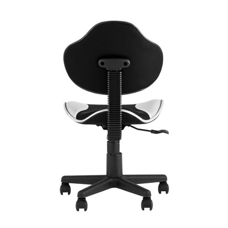 офисное QZY черно-белый крестовина черный пластик